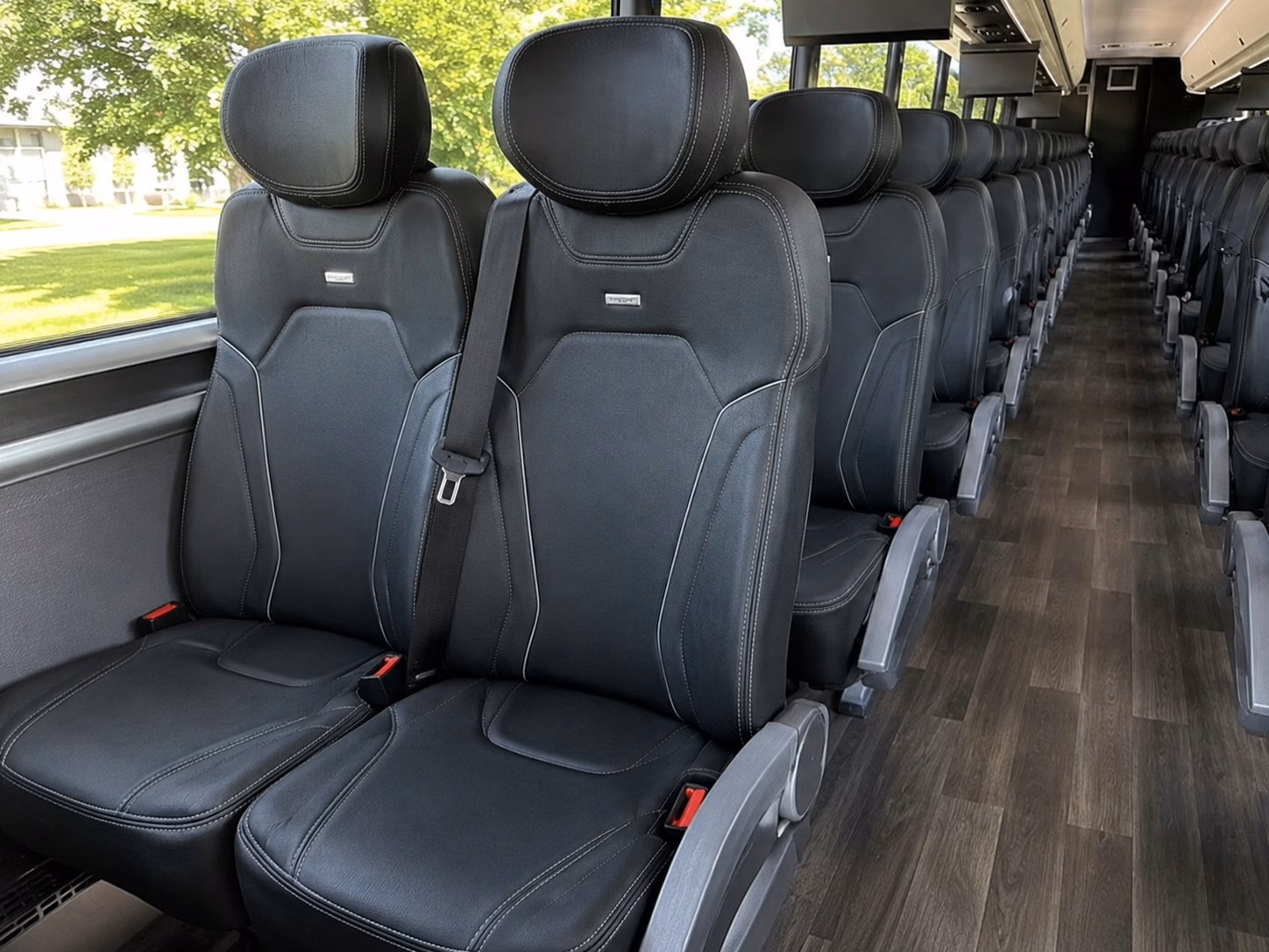 56 passenger charter bus interior